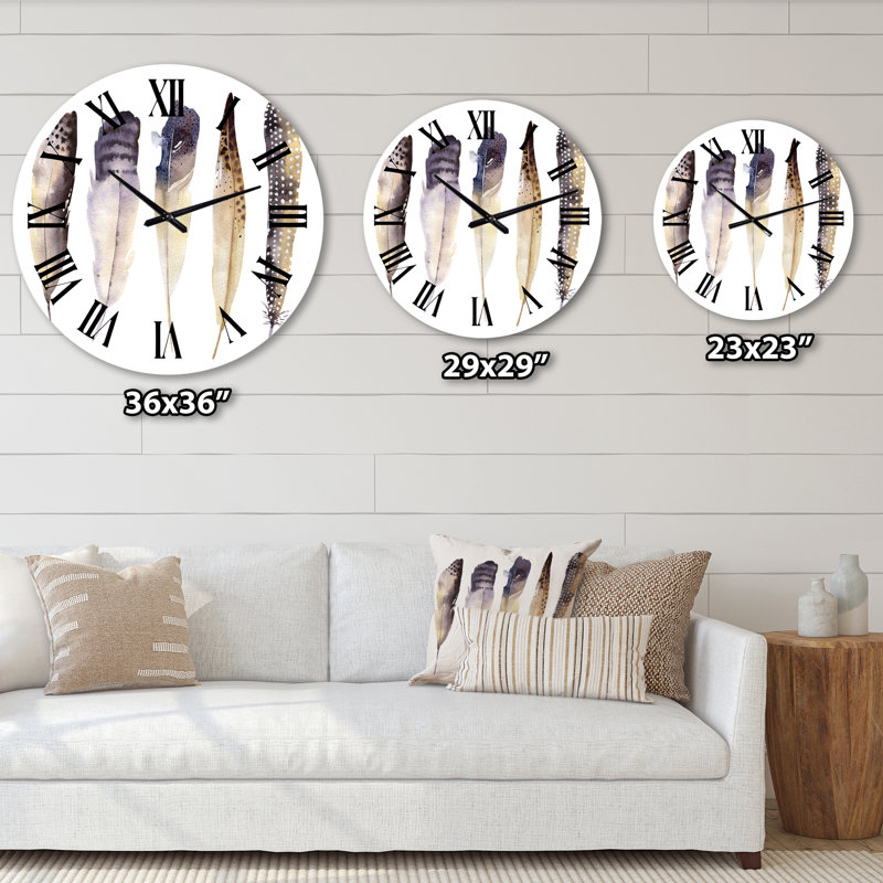 Horloge murale bohème et éclectique Boho, Surdimensionné