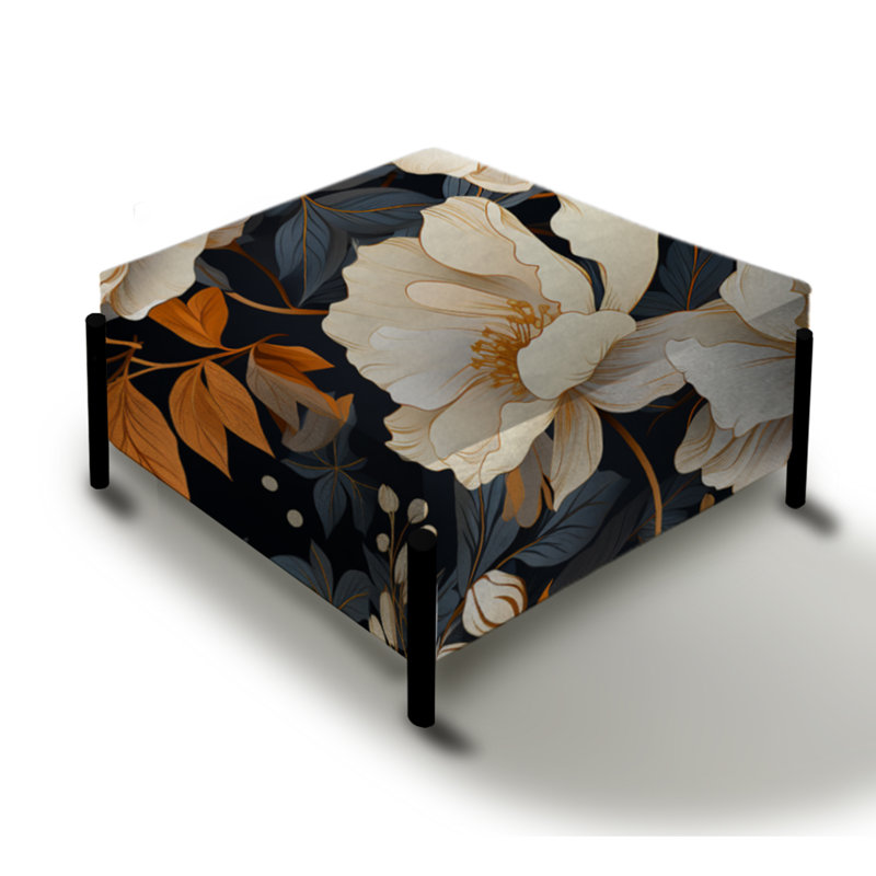 Grand repose-pieds carré et pivoine Dickenson Lakeway