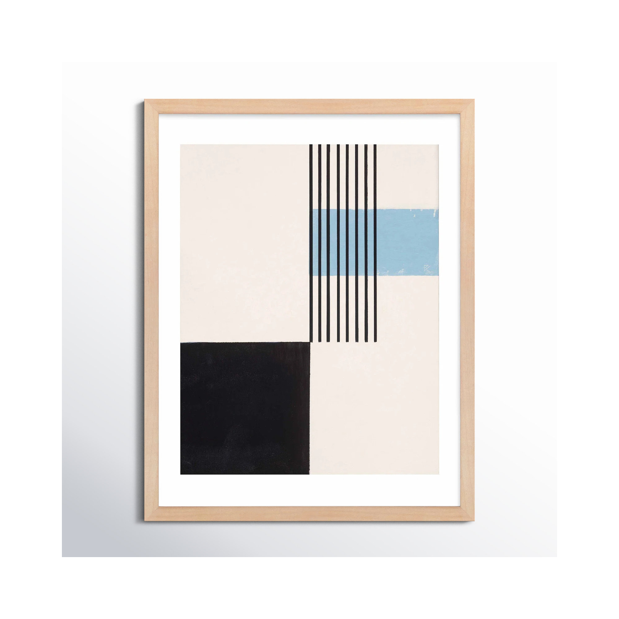 Black And Blue 2 by Robert Kamnatnik, Maple, 38" H x 30" W x 1.25" D