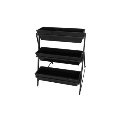 3 Shelf Black Metal Plant Stand