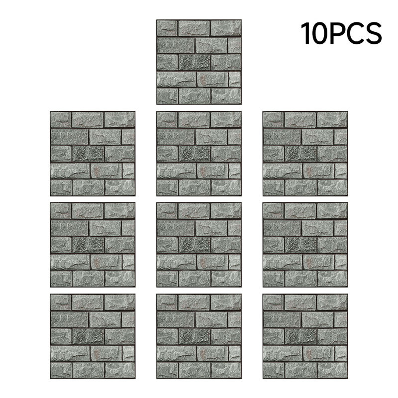 Wallpaper Tile, 30cm L x 30cm W, Grey