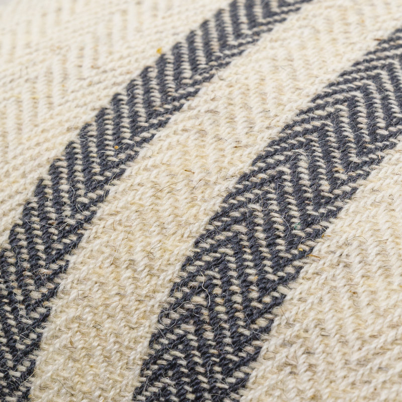 Brett 18" Beige and Light Brown Wool Blend Accent Pillow Set