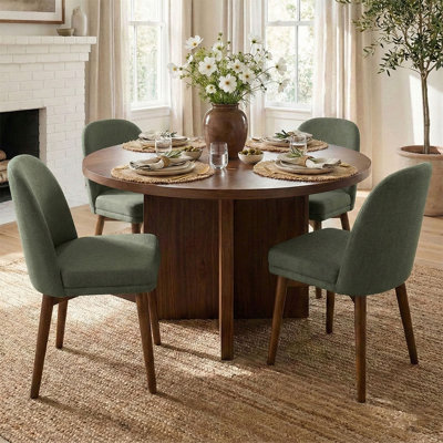 Mid-Century 5-Piece Modern Dining Set For 4