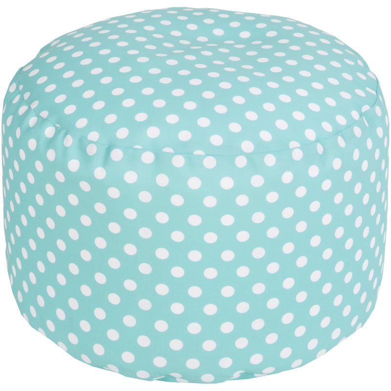 Aadil Upholstered Pouf, Sky Blue 100% Polyester