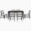 Ensemble de table de salle à manger 7 pièces pour 6 personnes et 1 table de salle à manger rectangulaire en bois pour 6 personnes avec chaises rembourrées pour la salle à manger et la cuisine (espresso)-533520591