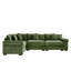 Canapé modulaire surdimensionné surdimensionné en nuage, canapé modulaire convertible avec accoudoirs très larges à assise profonde, 13 coussins décoratifs en velours côtelé de qualité supérieure, conception ergonomique, assemblage facile, pour les salons-133657483-133657485