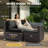 Outdoor Wicker Sectional Sofa Set With Ottomans, Deep Seating Patio Conversation Set With Cushions-1830404429-1877432530-1877432533