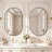 Modern Aluminum Frame Oval Wall Bathroom Mirror, Pill Shaped Vanity Mirror-1426772958-1426772956
