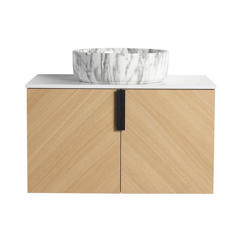 30" bathroom vanity with ceramic sink