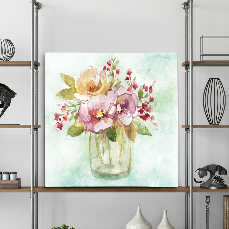 « summer pansy », peinture, H 40 po x l 40 po x P 1,5 po, Toile tendue