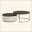 Table basse moderne emboîtable cannelée avec tiroir Modern-742145319