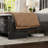 Farmhouse Wood Platform Queen Bed Frame with 54" Tall Geometric Headboard & Footboard, Dark Oak-1565640970-1552661370