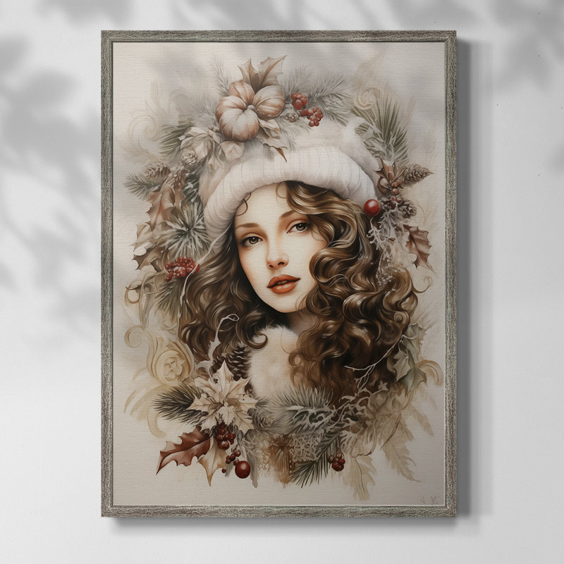 Christmas Holiday Art DCXCIII Framed Print - Solid Wood, 11" H x 9" W