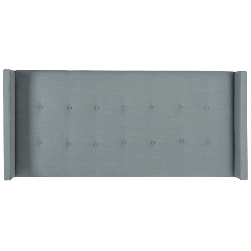 Davin Upholstered Headboard, Full, Sky Blue