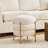 Round Storage Ottoman Multiuse Vanity Stool With Metal Legs-114893891