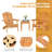 3-Piece Adirondack Chair Set With Widened Armrests