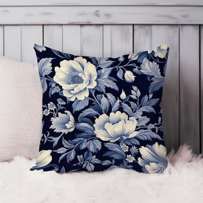 Floral Dreaming of Flowers Navy Cottage