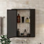 Modern Wall-Mounted Bathroom Cabinet with Mirror & Metal Frame
