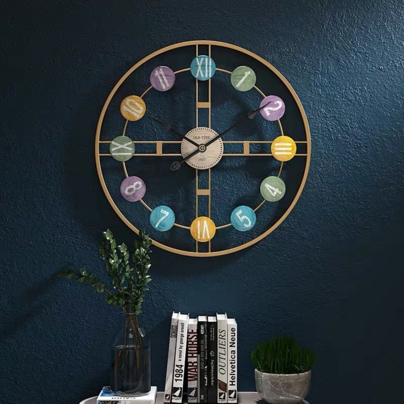 Dozier Metal Wall Clock, Gold