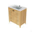 Armoire de plancher pliante 30 pouces avec évier en céramique - Installation brevetée en 1 minute, peu encombrante et facile à assembler, style américain-125514984