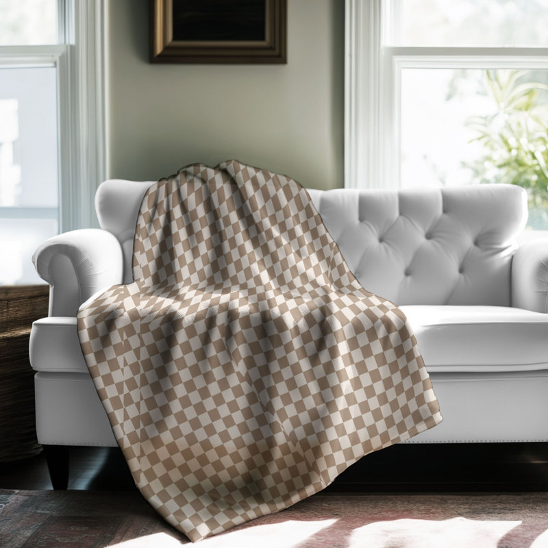 Couverture châtaigne 1 pièce Sherpa Premium, Lit simple