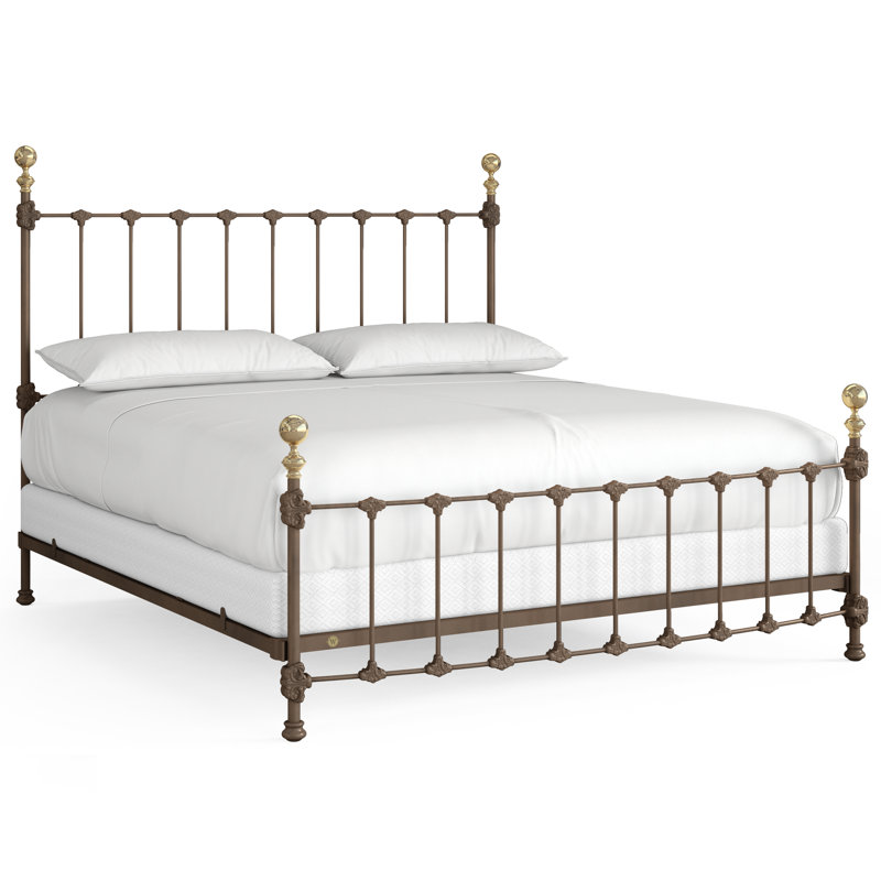 151 Palatial Bed | Complete Standard, King, Gunmetal/Antique Gold