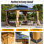 14 pi. L 12 pi. D Pavillon de jardin en bois massif
