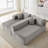 110" Modular Sectional Sofa No Assembly, Compression L-Shape Floor Sectional Couch with Chaise-1966744315