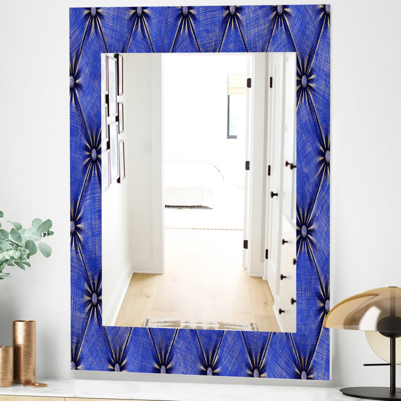 Miroir mural en cuir print v, H 39,4 po x l 29,5 po