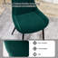 Ensemble de 4 chaises de salle à manger rembourrées en velours doux avec pieds en métal-594656243