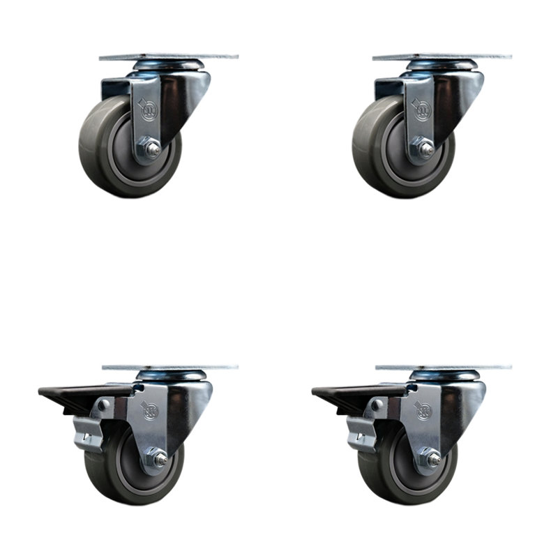 Polyurethane Caster, Gray