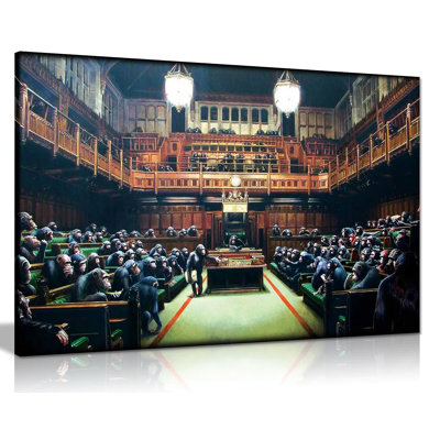 Monkey Parliament 1 Piece Wrapped Canvas Painting