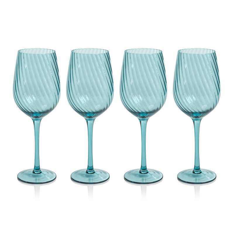 Ensemble de 4 verres à vin Bonnie, Bleu