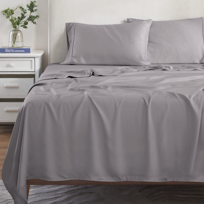 Lit de poche modulaire modulaire de Beechwood, Gris, Ensemble de draps double / double avec 2 taies d'o