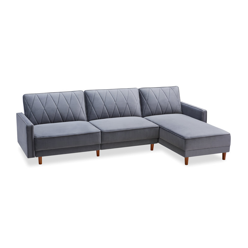 Bartsch Upholstered Sectional, Quartz Velvet