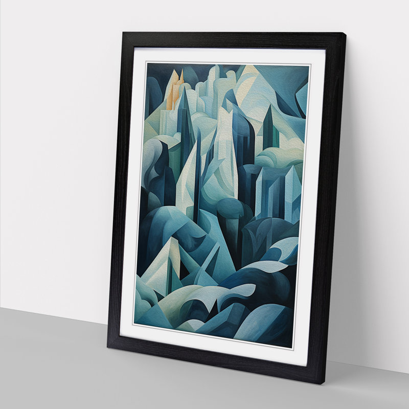 Single Picture Frame Print on Wood, Black, 34cm H x 25cm W x 2cm D