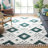 Imraan Tassel Shag Performance Geometric Rug-1545998295