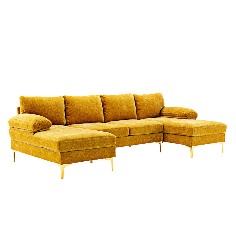 Canapé modulaire Hartsel, Polyester jaune musqué