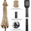 Parasol de patio long avec bouton-poussoir de 132 po Tlit-356511421