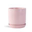 Pot cylindrique à pois (sans soucoupe), pot moyen en céramique émaillée (lot de 2) - Intérieur/Extérieur-1981539678