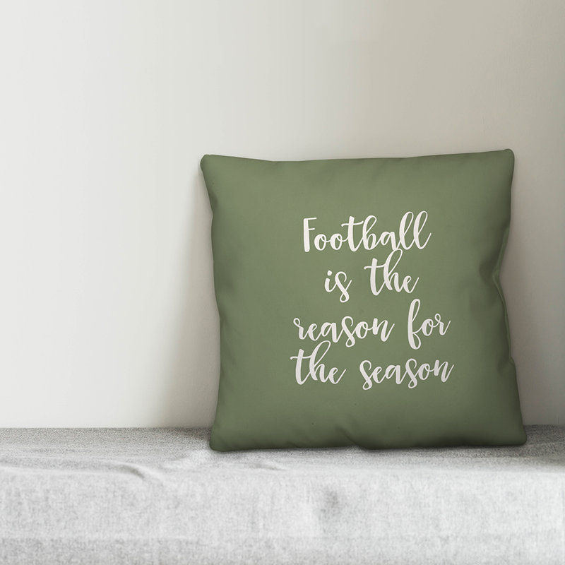 Reversible Throw Pillow, Green, Pillow Cover