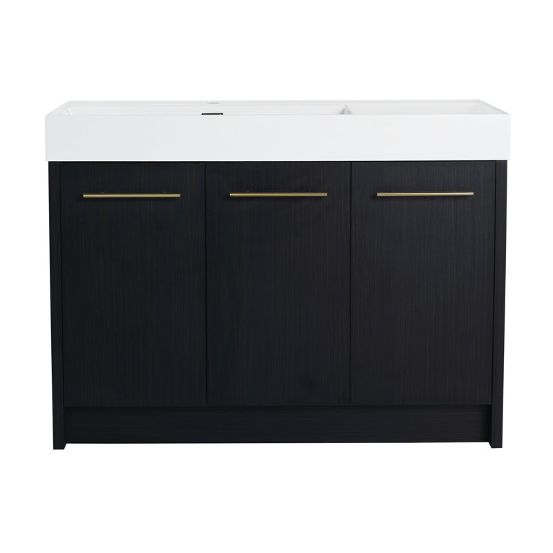 Meuble-lavabo autoportant de 48 po avec lavabo en résine