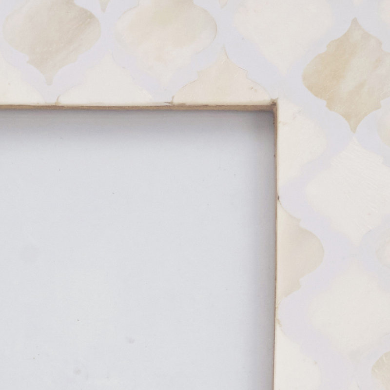 Moroccan Tile Bone Photo Frame, 4" x 6"