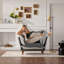 Fauteuil d'appoint simple de style moderne en chenille de style moderne
