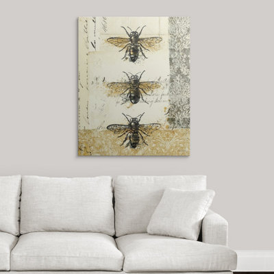 Napolitano " Golden Bees n Butterflies No 1 " Graphic Art