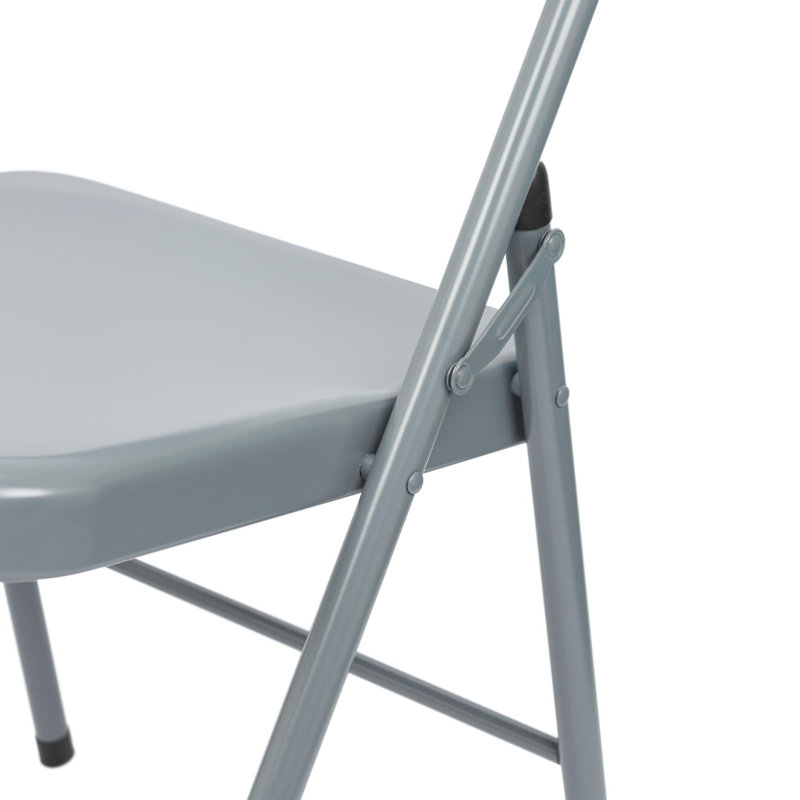 Metal A-Frame Sign Holder Folding Chair, Matte Grey