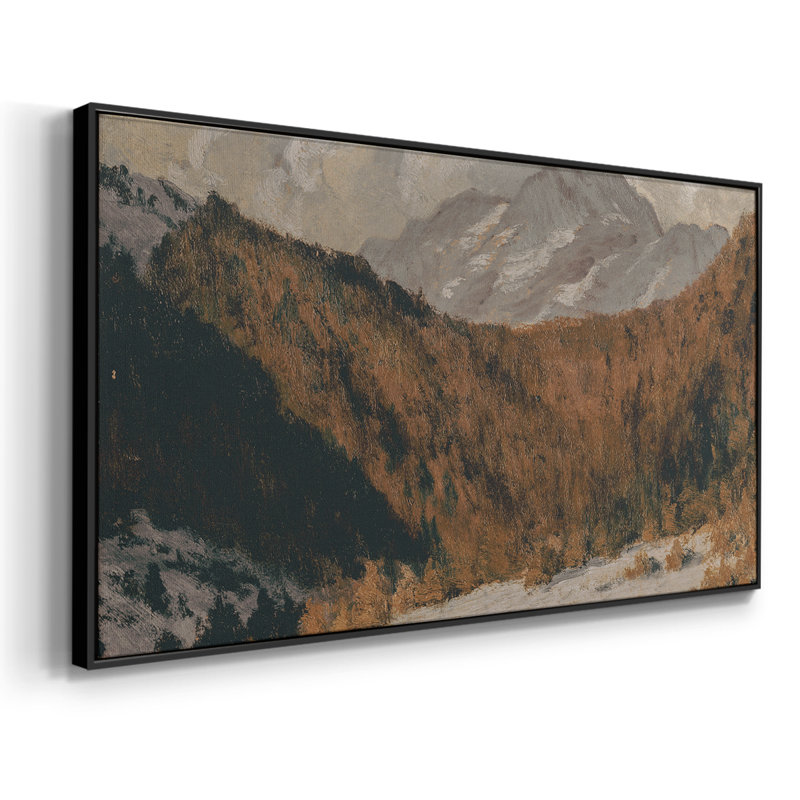 Série paysage - MCxxix - Toile tendue avec châssis encadré - Prêt à être accroché, Noir, H 17 po x l 33 po