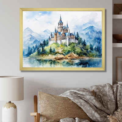 Moyen Âge, montagnes du château - châteaux, art mural