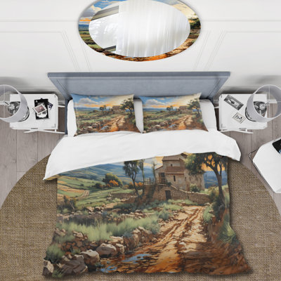 Italy Sicilian Countryside I - Italy Duvet Cover Set - Microfiber Polyester