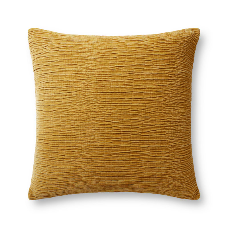 Housse de coussin rectangulaire Edan, Or, Housse de coussin seulement - sans coussin, 22 po x 22 po
